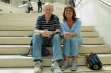 Geoff Leonard with Sian Barry Prendergast at the steps of the British Museum, Saturday 18 June 2011