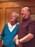 John Barry fans with June Lloyd-Jones (John's sister)
